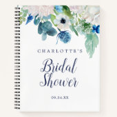 Classic White Flowers Vrijgezellenfeest Cadeaulijs Notitieboek (Voorkant)