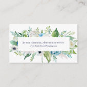 Classic White Flowers Wedding Website Informatiekaartje (Voorkant)