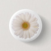 Classic White Gerbera Daisy Flower Ronde Button 3,2 Cm (Voorkant)