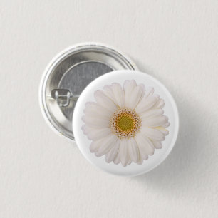 Classic White Gerbera Daisy Flower Ronde Button 3,2 Cm