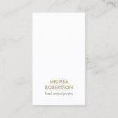 Classic White Jewelry Design Visitekaartje (Voorkant)