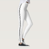 Classic White Leggings with Black Side Stripe (Rechts)