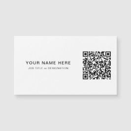 Classic White Magnet Kaart met aangepaste QR en ti