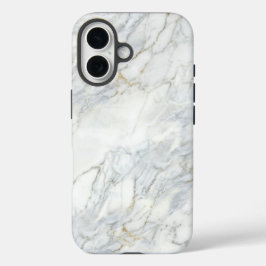 Classic White Marble & Gold Veins Case | iPhone 16