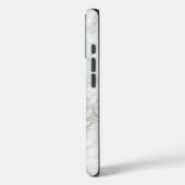 Classic White Marble & Gold Veins Case | iPhone 16 (Achterkant / Links)