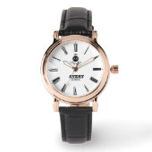 Classic White Personalized Roman Numerals Custom  Horloge (Voorkant)