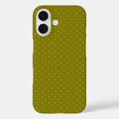 Classic White Polka Dot Olive Protective Case-Mate iPhone Case (Achterkant)