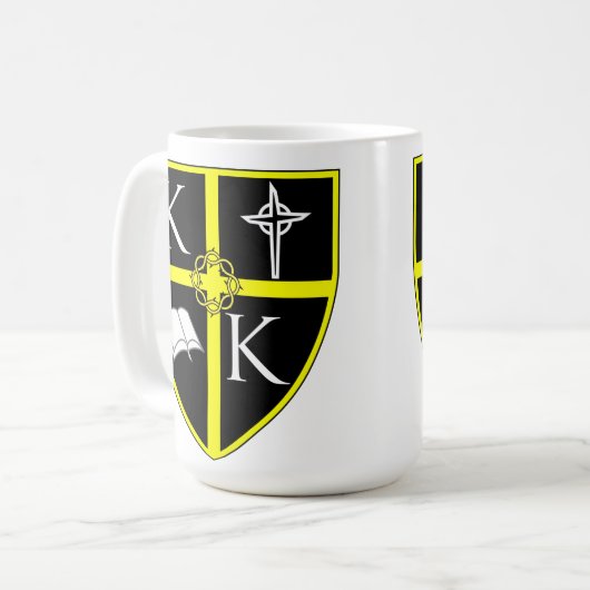 Classic White Shield Mok (Voorkant links)