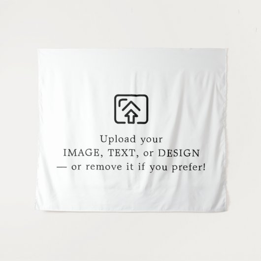 Classic White Tapestry – Make It Yours Today Wandkleed (Voorkant (horizontaal))