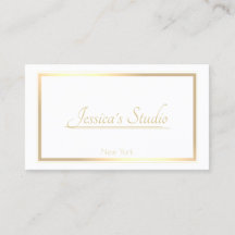 Classic White Trendy Golden Lijst voor elk bedrijf