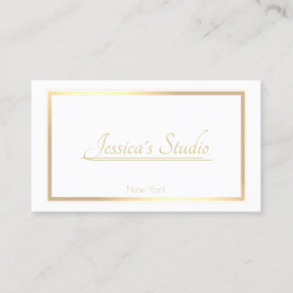 Classic White Trendy Golden Lijst voor elk bedrijf Visitekaartje