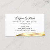 Classic White Wavy Gold Decor Inspiratie en Nieuw Visitekaartje (Achterkant)