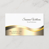 Classic White Wavy Gold Decor Inspiratie en Nieuw Visitekaartje (Voorkant)