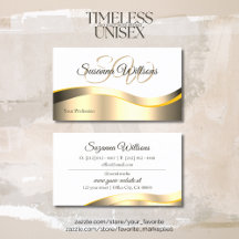 Classic White Wavy Gold Decor met Initialen Deluxe