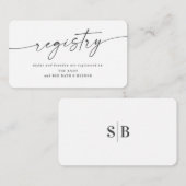 Classic White Weduwen Shower Gift Registry Informatiekaartje (Voorkant / Achterkant)