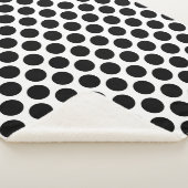 Classic White with Black Dot Style Sherpa Deken (3/4)