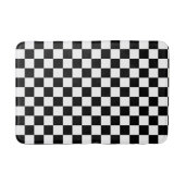 Classic White with Black Square Pattern Badmat (Voorkant)