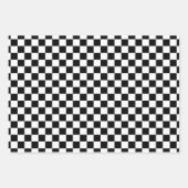 Classic White with Black Square Pattern Style Inpakpapier Vel (Voorkant 2)