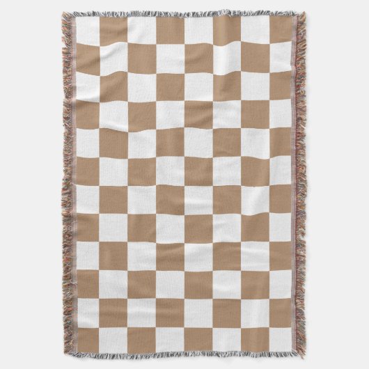 Classic White with Blonde Square Style Deken (Voorkant Verticaal)