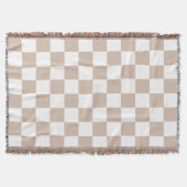 Classic White with Soft cashmere Square Style Deken (Voorkant)