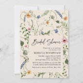 Classic Wild Florals Boho Beige Vrijgezellenfeest Kaart (Voorkant)