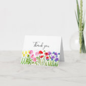 Classic Wildflower Floral Wedding Dank u Bedankkaart (Voorkant)
