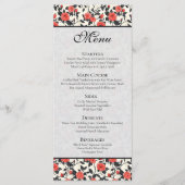 Classic Wildflower Rustic Rose Tropical Wedding  Menu (Voorkant)