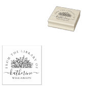 Classic Wildflowers Naam Script Custom Library Rubberstempel (Gestempeld)