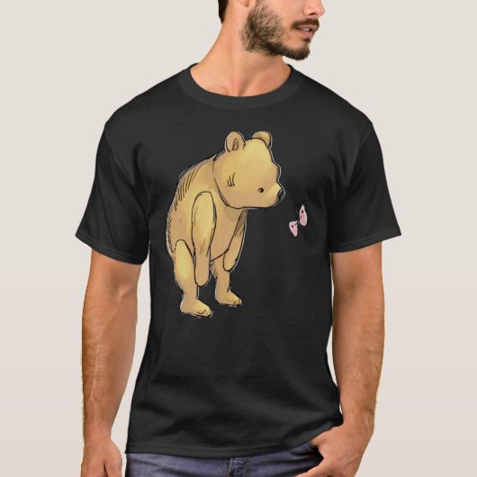 Classic Winnie the Pooh - Pooh die met Butterfl pr T-shirt (Voorkant)