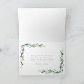 Classic Winter Greenery Christmas  Feestdagen Kaart (Binnen)