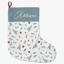 Classic Winter Holiday Monogram Kerstmis