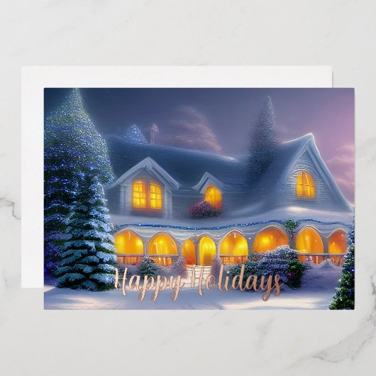 Classic Winter Home Prettige feestdagen Business (Voorkant / Achterkant)