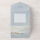 Classic Winter Merry Kerstwinter Foto All In One Uitnodiging (Buitenkant)