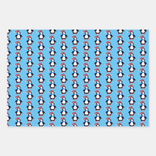 Classic Winter Penguins Inpakpapier Vel (Voorkant)