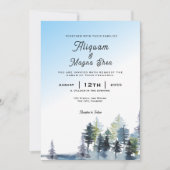 Classic Winter Wedding Invitting Kaart Design (Voorkant)