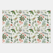 Classic Winter Woodland Waterverf Forest Holiday Inpakpapier Vel (Voorkant 2)