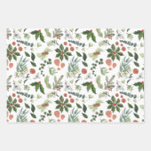 Classic Winter Woodland Waterverf Forest Holiday Inpakpapier Vel (Voorkant)