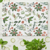 Classic Winter Woodland Waterverf Forest Holiday Theedoek (Gevouwen)