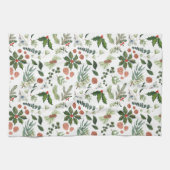 Classic Winter Woodland Waterverf Forest Holiday Theedoek (Horizontaal)
