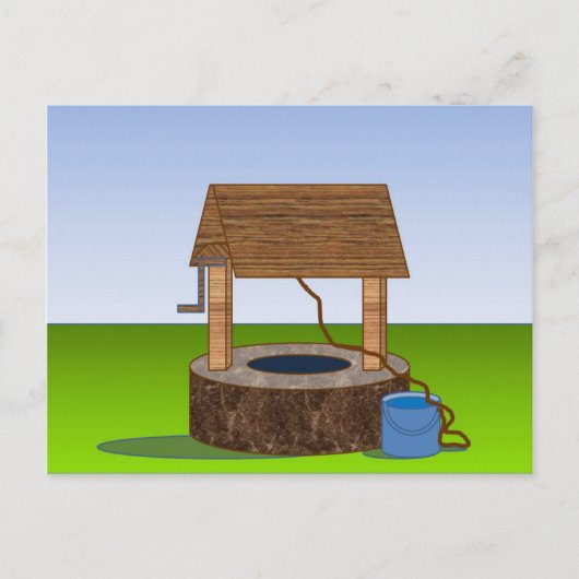 Classic  Wishing Well Briefkaart (Voorkant)