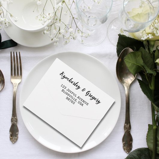 Classic wit groot foto Afbeelding All In One Uitnodiging