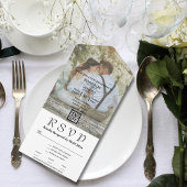 Classic wit groot foto Afbeelding All In One Uitnodiging