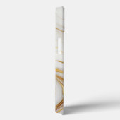 Classic Witte Marmeren iPhone 13 Hoesje met Gouden (Achterkant / Rechts)