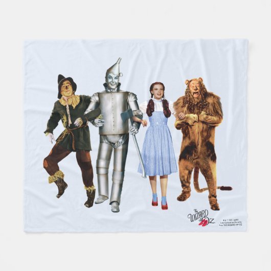 Classic Wizard of Oz Characters Fleece Deken (Voorkant (Horizontaal))