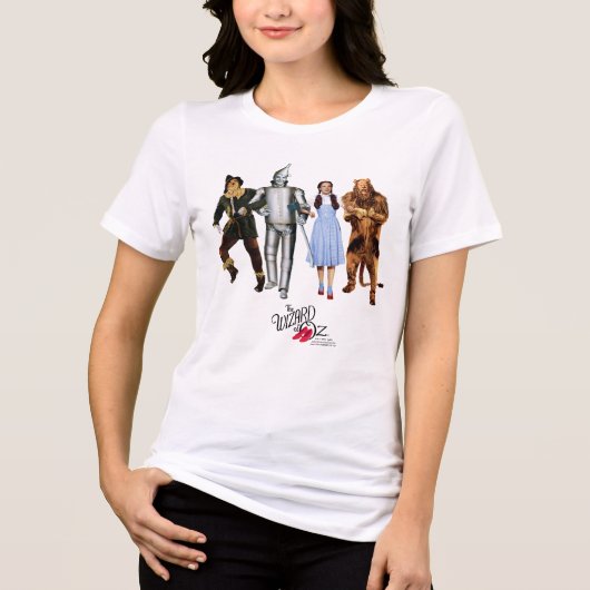 Classic Wizard of Oz Characters with Logo Tri-Blend Shirt (Voorkant)