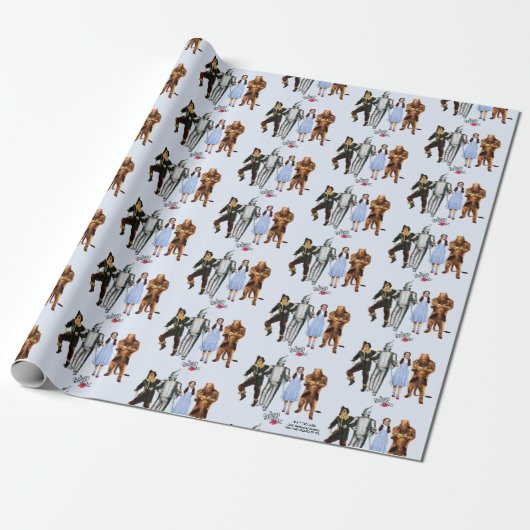 Classic Wizard of Oz Characters Wrapping Paper Cadeaupapier (Uitgerold)