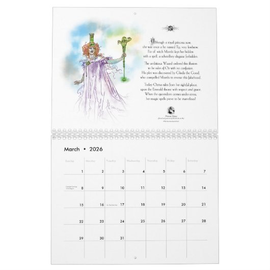 CLASSIC WIZARD of OZ HORIZONTAL - Elke 12 maanden! Kalender (Mar 2026)