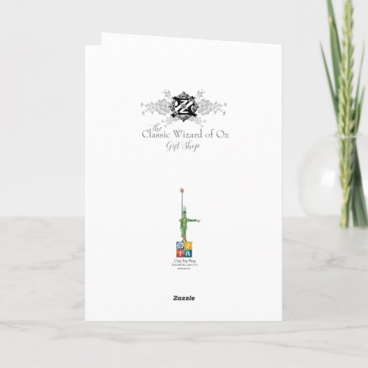 Classic Wizard of Oz Kerst Kaart GROEN (Achterkant)