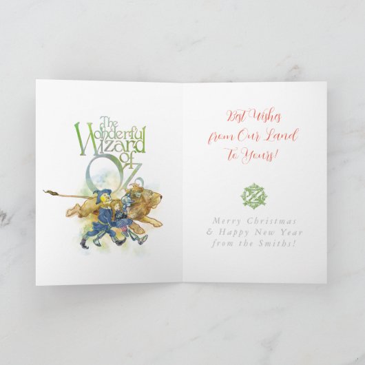 Classic Wizard of Oz Kerst Kaart GROEN (Binnen)
