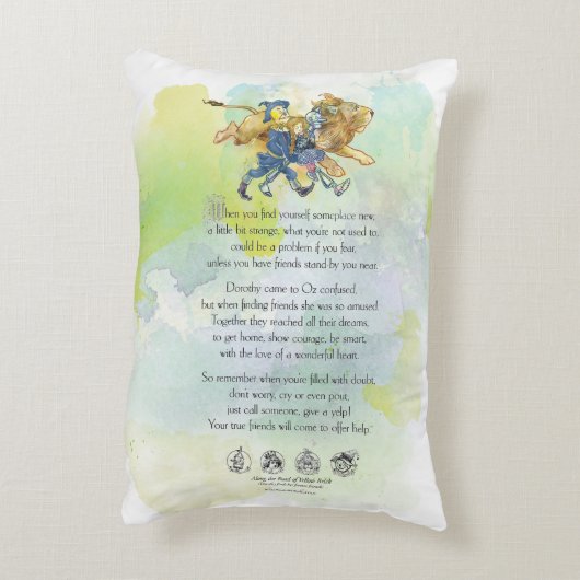 CLASSIC WIZARD OF OZ PILLOW POEM ACCENT KUSSEN (Achterkant (Verticaal))